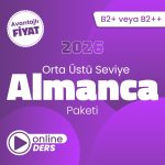 Orta Üst Seviye Almanca Paketi