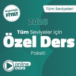 Tüm Seviyeler için Özel Ders Paketi