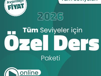 Tüm Seviyeler için Özel Ders Paketi